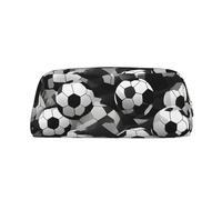 WURTON Grande trousse à crayons polyvalente avec fermeture éclair - Motif ballon de football - Pour adultes - Pour le bureau et les voyages