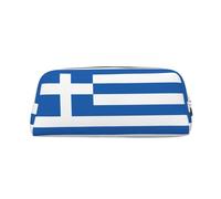 WURTON Grande trousse à crayons polyvalente avec fermeture éclair Motif drapeau grec Pour adultes