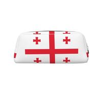 WURTON Trousse à crayons multifonction avec motif drapeau de la Géorgie avec fermeture éclair