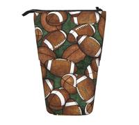 WURTON Trousse à crayons télescopique avec imprimé ballon de football, sac de rangement polyvalent, pour le bureau et les adultes, cadeau