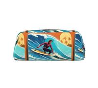 WURTON Trousse multifonction avec fermeture éclair Motif surfeur hawaïen sur imprimé ondulé