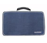 Wusaki Mallette de Cuisinier Bleu Vide pour Chefs Professionnels et étudiants en école hotelière - 21 Places + 1 Poche de Rangement