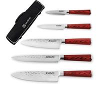 Trousse de chef 5 couteaux de cuisine Wusaki Pakka X50 Wusaki