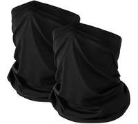 Wusboo Cache Cou Été en Soie Glace Cool Tour de Cou Frais Respirant Anti-UV Foulard Élastique Facekini Séchage Rapide pour Sport Activité en Plein Air Randonné Cyclisme Moto Pêche Golf Noir