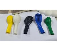 Wusboo Lot de 120 ballons d'anniversaire de 30 cm, noirs, jaunes, verts, bleus et blancs avec 3 rubans, parfaits pour la décoration d'anniversaire, les fêtes, l'arche de ballons et la décoration de