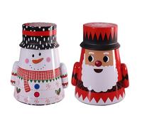 Wusideday Bocal À Bonbons De Noël,Boîte De Conservation Hermétique Père Noël Et Bonhomme De Neige - Pots De Bonbons Et Collations Décorations Pour Les Fêtes,pour Snacks Noix Jouets Cadeaux Adultes