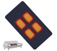 Wusideday Coussin chauffant pour chaise de bureau - 3 réglages - Protection contre la surchauffe - Pliable - Pour le dos, les lombaires, les hanches et les cuisses