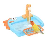 Wusideday Douche d'oiseaux - Bain d'oiseaux réglable pour perroquet - Bol automatique avec robinet d'alimentation pour animal domestique pour intérieur balcon, porche, cour, maison, patio, jardin