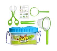 Wusideday Kit Attrape-Mouches pour,Kit de Chasse aux Mouches pour | Cage Transparente avec Visionneuse et Loupe, Outil Éducatif pour Camping, Jardin Extérieur, Plage et Activités