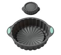 Wusideday Moule à gâteau en silicone, moules ronds en forme de tournesol, moule à gâteau portable, plateau de cuisson réutilisable, grands moules à gâteau pour anniversaires, vacances