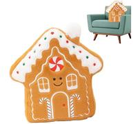 Wusideday Oreiller de Noël pour canapé, coussin en peluche douce - Oreiller en peluche flocon de neige - pour chaise, dortoir, appartement, salle de yoga, vacances