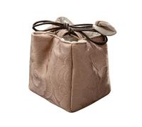 Wusideday Organisateur à thé,Pochette esthétique en tissu à cordon coulissant,Petit sac de rangement pour tasses à thé | Pour maison, bureau, extérieur, voyage, camping, pique-nique, road-trip,