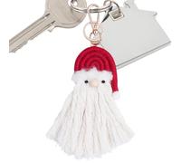 Wusideday Porte-Clés Père Noël - Décoration d'Intérieur Cartoon Mignon Tissé Arc-en-,Charme Pour Sac À Main De Noël | Pour Thanksgiving Vacances Anniversaire Bureau Maison Chambre Dortoir Appartement