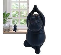 Wusideday Statue d'hippopotame | Figurines d'animaux de yoga | Décoration de table | Sculpture d'art Accessoires de bureau pour dortoir, voiture, cheminée, salon, boutique, fête d'anniversaire