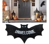 Wusideday Tapis De Porte en Forme De Chauve-Souris, Tapis d'halloween, 80x40cm Maton De Chauve-Souris en Forme, Festival d'halloween pour Chambre À Coucher