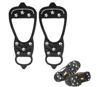 WUSJCOF 10 Clous Crampons,Crampon Neige,Anti Rutsch Schnee et EIS,Poids Léger,Protection Marche Randonnée Hiver,Randonnée Plein Air,Alpinisme,Voyages Neige,Semelles Anti Verglas (8 Zähne)