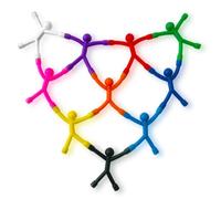 WUSJCOF 10 Pcs Mini Jouets Magnétiques pour Enfants, Aimants de Jeu, Magnets pour Réfrigérateur, Figurines Humanoïdes, Jouets de Voyage, Jouets en Caoutchouc Magnétique pour 3-12 Ans