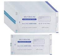 WUSJCOF 100 Pochettes Autoscellantes pour Stérilisation pour Autoclave et Onglerie Pochettes pour Instruments Dentaires et Podologiques 90x165 mm