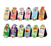 WUSJCOF 12 pièces Marque-Pages Magnétiques pour Enfants, Élèves, Garçons et Filles, Amoureux de Livres, Marque-Pages Personnalisés, Manga (Multicolore)