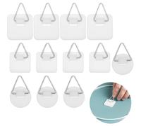 WUSJCOF 12pcs Crochet adhesif Mural Crochets Adhésifs Invisibles Accroche Tableau Adhesif Accroche Tableau Mural sans Percer Support Tableau Mural pour Accrocher des Photos des Peintures
