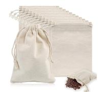 WUSJCOF 15 Pièces en Jute Avec Serrage, Lavande Vide, Pochon pour Bijoux, DIY, Artisanat, Cadeaux, Mariage, Fête, Noël, Petit Tissu, Sac en Toile de Jute (13 x 18 cm) (Couleur Primaire)