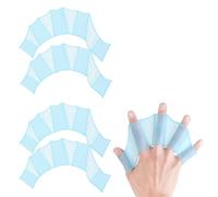 WUSJCOF 2 Paires Gants Palmés Aquatiques en Silicone Souple, Hydrodynamiques, Pour l'Entraînement de Natation, Snorkeling, Plongée et Réhabilitation Aquatique (L)