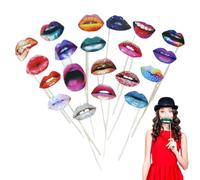 WUSJCOF 20 Pièces Accessoires Photo Booth Drôles Lèvres et Bouches pour Selfies - Décorations de Mariage, Anniversaire, Carnaval, Halloween et Fêtes de Fin d'Études