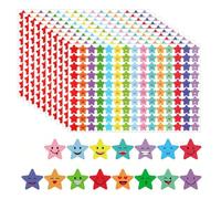 WUSJCOF 2100 Pièces Autocollants Brillantes,Gommettes Étoiles,Colorés,Pastilles pour Récompense Enseignant Étudiants Calendrier DIY (1,5 cm) (15 Couleurs)
