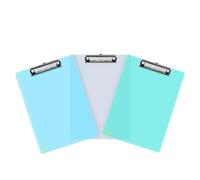 WUSJCOF 3 plaques d'écriture A6 avec porte - stylo plaque en plastique rigide - 12,0 x18,5 CM - gris, bleu, vert