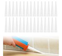 WUSJCOF 30 pièces Embouts de Cartouche en Silicone, Tuyaux pour Cartouches en Silicone, Applicateur de Buses en Silicone, Embouts de Rechange pour Buses, Buses de Scellement (Transparent)