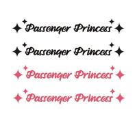 WUSJCOF 4 pcs Mignon Drôle Rétroviseur Autocollant Autocollant Rétroviseur Voiture, Autocollant Princesse Passager pour Fenêtre de Voiture Accessoires de Voiture pour Femme Décoration de Voiture