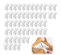 WUSJCOF 50 Pièces Crochets de Connexion pour Cintres, Cintre Gain de Place, Cintre Crochet Multiple, En Plastique, Organisateur de Garde Robe (5,5 x 2 cm) (Blanc)