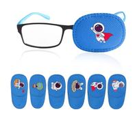 WUSJCOF 6 pièces Médical pour Amblyopie et Strabisme, Orthoptique pour Couvre Lunettes, Réutilisable Enfants, Papillocache-œil, Correction de l'Œil Paresseux,Couvrir l'œil gauche