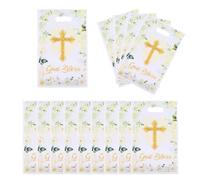 WUSJCOF Coffret Cadeau Communion 20 Pièces, Boîte Cadeau Petite Taille, Design Eucalyptus, avec Étiquettes et Ruban, pour Confirmation, Baptême, Mariage (25 * 16 cm)
