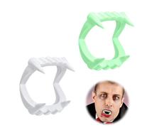 WUSJCOF Dents de vampire pour enfants, 2 pièces, Stable et sans danger, à clipser, Fausse dent, dent vampire, Mors de vampire, Adapté aux enfants, Dracula Vampire à clipser, Halloween et carnaval
