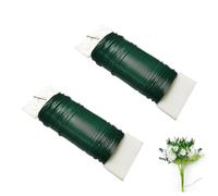 WUSJCOF Lot de 2 Fils de Lien pour Fleurs, Plantes, Roses et Loisirs Créatifs, Décoration de Noël (100M, 0,35mm) (Vert)