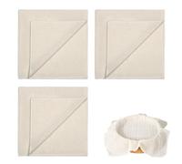 WUSJCOF Lot de 3 pièces Tissu de filtre, Étamine Réutilisable et Lavable, Mousseline Alimentaire Ultra Fine, Cheese Cloth pour Filtrer Jus, Fromage, Thé, Épices, Tamis Cuisine (50 x 50 cm)