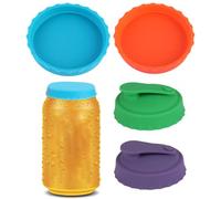WUSJCOF Lot de 4 bouchons de canettes réutilisables, couvercles de canettes de bière, couvercles de canettes, bouchons de canettes, canettes