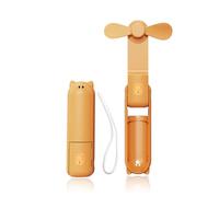 WUSJCOF Mini Ventilateur Portatif à Piles, Batterie 2500 mAh, Silencieux et Compact, Écran LED, Rechargeable par USB, Autonomie Maximale de 12 à 48 Heures, Avec Chargeur Portable, Pour Femme et Fille