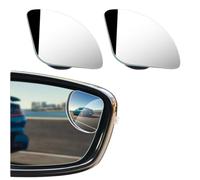 WUSJCOF Miroir d'angle mort incurvé sectoriel, 2 pièces, grand angle rotatif à 360°, verre HD amélioré, rétroviseur convexe réglable sans cadre pour voitures, camions et SUV