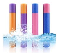 WUSJCOF Pistolet à Eau, 4 pièces, Enfant, en Mousse, Jouet D’Eau, Canon à Eau, Jet d'eau pour Enfants, Longue Portée, Water Blaster Mousse, Puissant (33 cm)