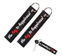 WUSJCOF Porte-clés Moto et Voiture,en Tissu,Personnalisé,Broderie,Cadeau pour Homme,Bagage,Caisse,Ceinture,équipement,Étiquette de Nom ou Numéro,Accessoires Personnalisables,Clef