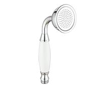 Wussh Pommeau de douche classique en laiton pour salle de bain - Chrome poli et céramique