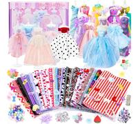 WUSUPU Fashion Design Kit,Kit de Création de Mode pour Filles,Design Mode Kit,Créatifs Coffret Styliste Activites avec Mannequin Couture Kits pour Cadeau d'anniversaire Fille 6-12+ans