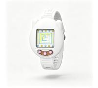 Wusvive Bracelet réglable anti-chute pour Tamagotchi Connection | Silicone souple, ajustement réglable, sécurité anti-chute, options rose et blanc, 30 x 5,4 x 2 cm