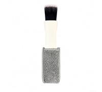 Wusvive Brosse de nettoyage 2 en 1 pour grille d'aération de voiture avec | Poignée en ABS, chiffon en microfibre lavable, nettoie les aérations des claviers, taille compacte de 16,5 cm