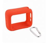 Wusvive Étui absorbant les chocs pour JBL pour go4 portable, blanc | Matériau en silicone élastique, résistant aux rayures, finition rouge vif, facile à nettoyer, manchon de haut-parleur