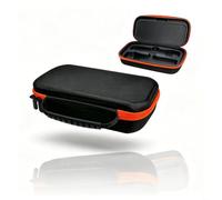 Wusvive Étui rigide pour microphone sans fil Partybox JBL avec double fente | Coque en ABS robuste, intérieur personnalisé pour 2 micros, poches en maille pour accessoires, idéal pour les voyages et les