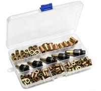 Wusvive Jeu d'outils d'écrous à rivet manuel M3-M8, en acier carbone uni | Opération assistée par perceuse, boîtier compact, pour plaques et tuyaux métalliques, compatible avec perceuses électriques