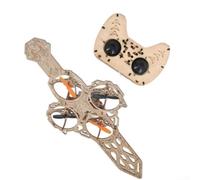 Wusvive Kit d'avions télécommandés en bois DIY | Modèle de quadricoptère sûr pour débutants, kit de construction éducatif STEM, bois naturel 325 x 155 mm